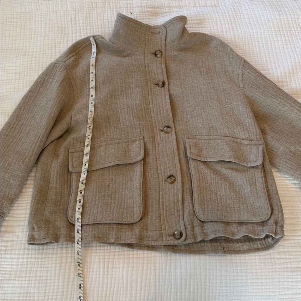 Madewell Beige Button Down Jacket - image 3